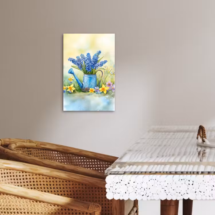 Tableau sur toile - Arrosoir - Lavande - Fleurs — 3