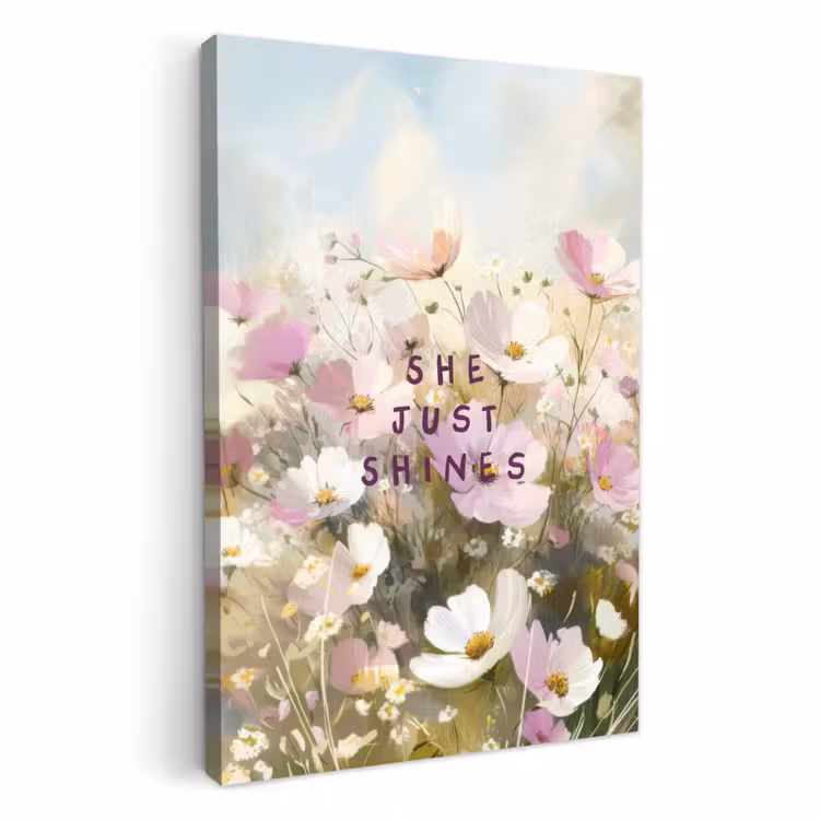 Tableau sur toile - Citation - Fleurs - Pittoresque — 1