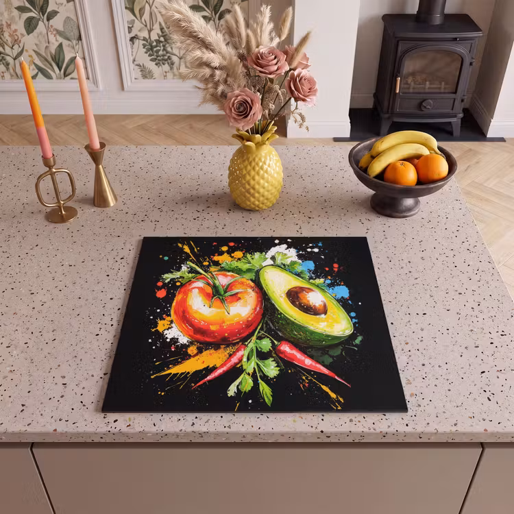Protection plaque induction - Tomate - Avocat - Poivron - Graffiti - Peinture - Moderne — 3