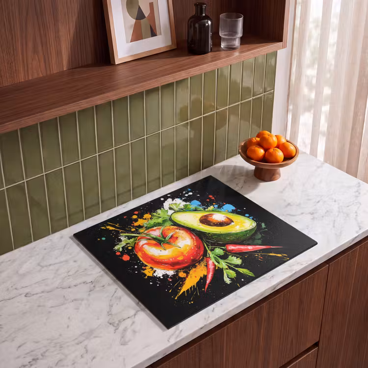 Protection plaque induction - Tomate - Avocat - Poivron - Graffiti - Peinture - Moderne — 4