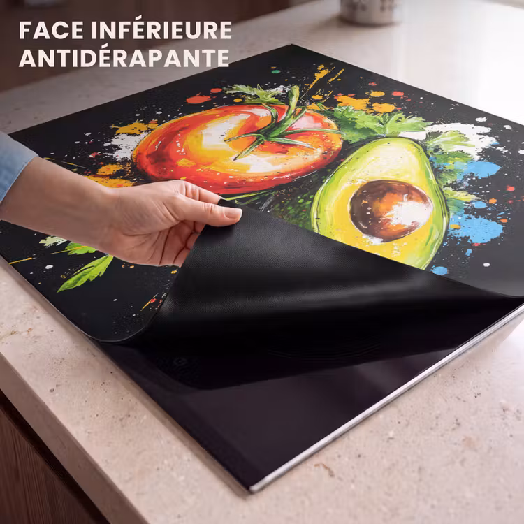 Protection plaque induction - Tomate - Avocat - Poivron - Graffiti - Peinture - Moderne — 7