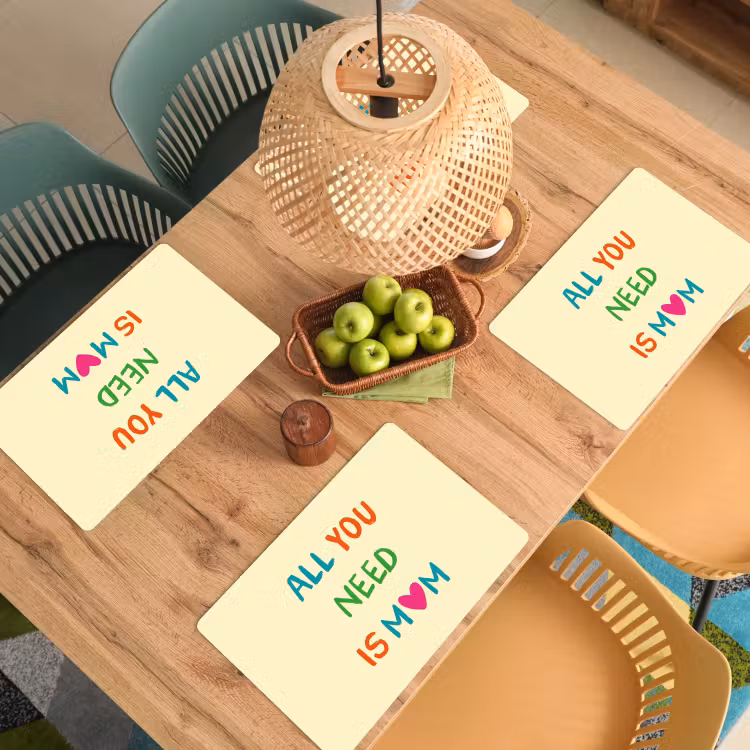 Sets de table - Coeur - Mère - Texte - Coloré — 3