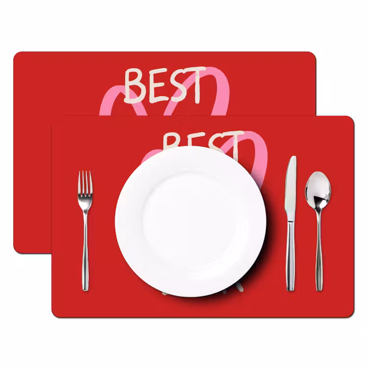 Sets de table - Mère - Citation - Coeur - Rouge — 2