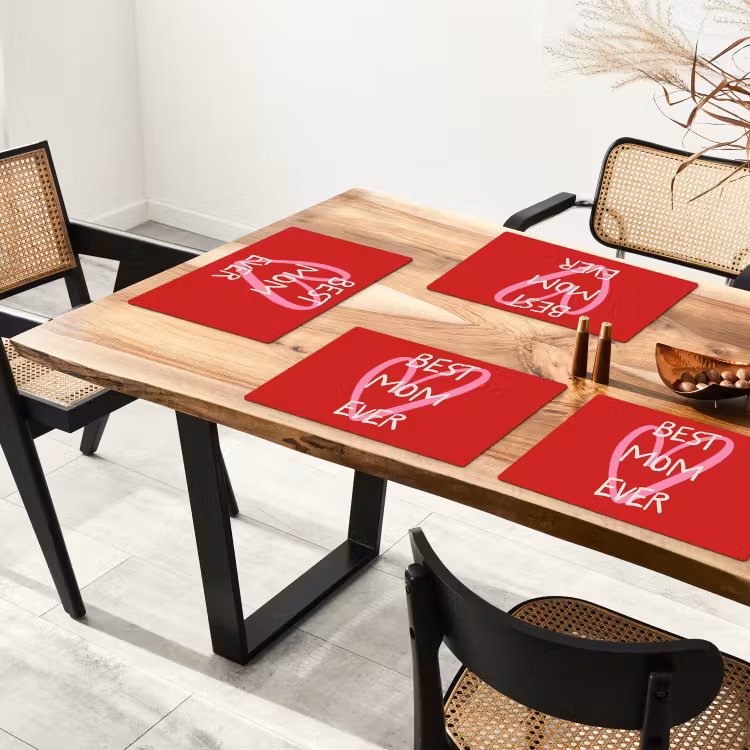 Sets de table - Mère - Citation - Coeur - Rouge — 4