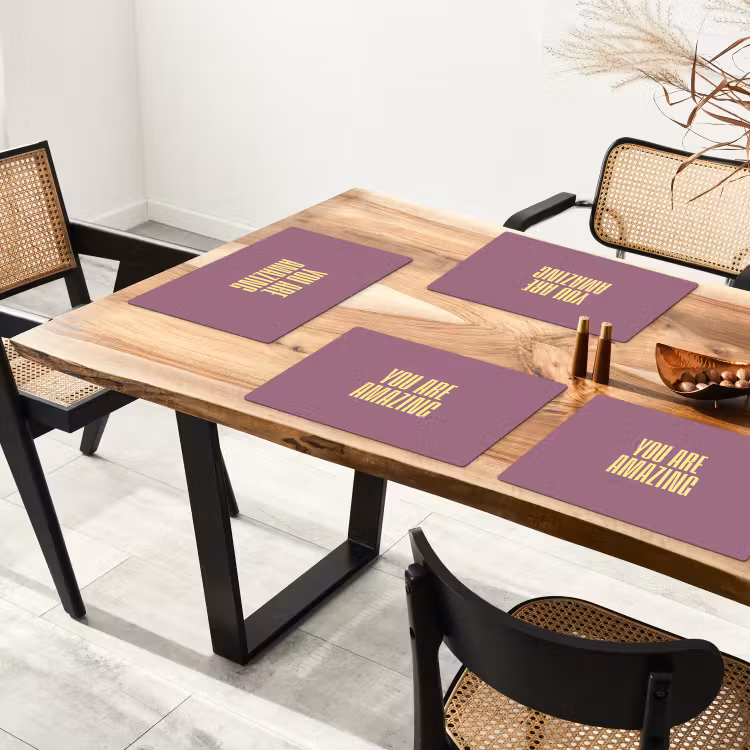 Sets de table - Texte - Pourpre - Incroyable — 4