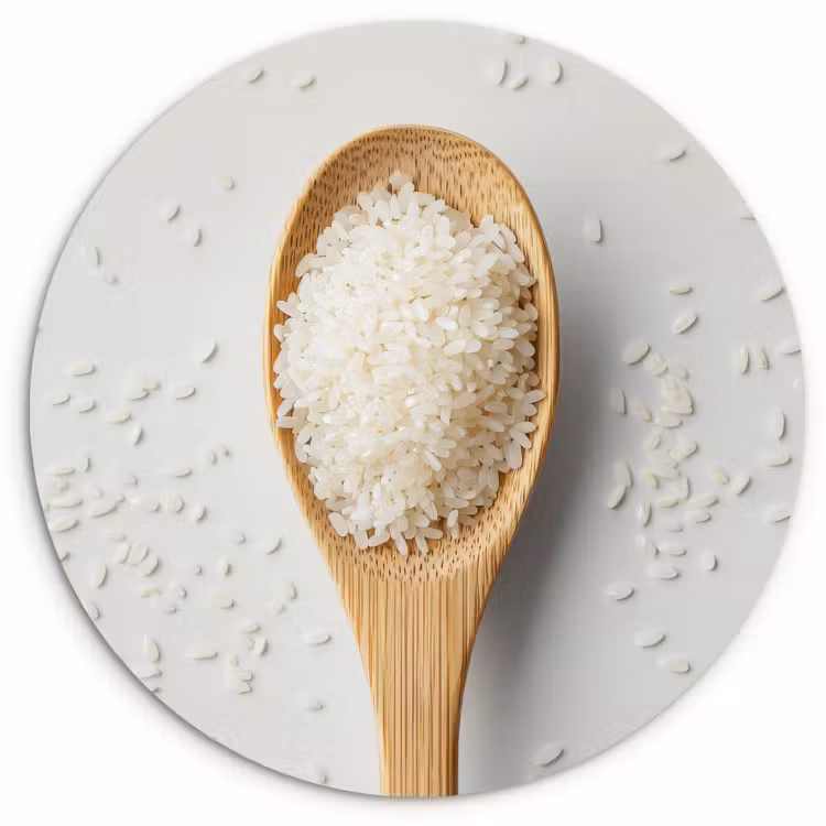 Tableau rond - Bois - Cuillère - Riz — 1