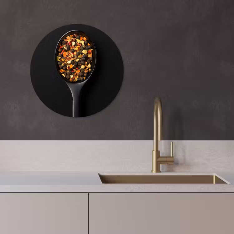 Tableau rond - Herbes - Noir - Cuillère — 3
