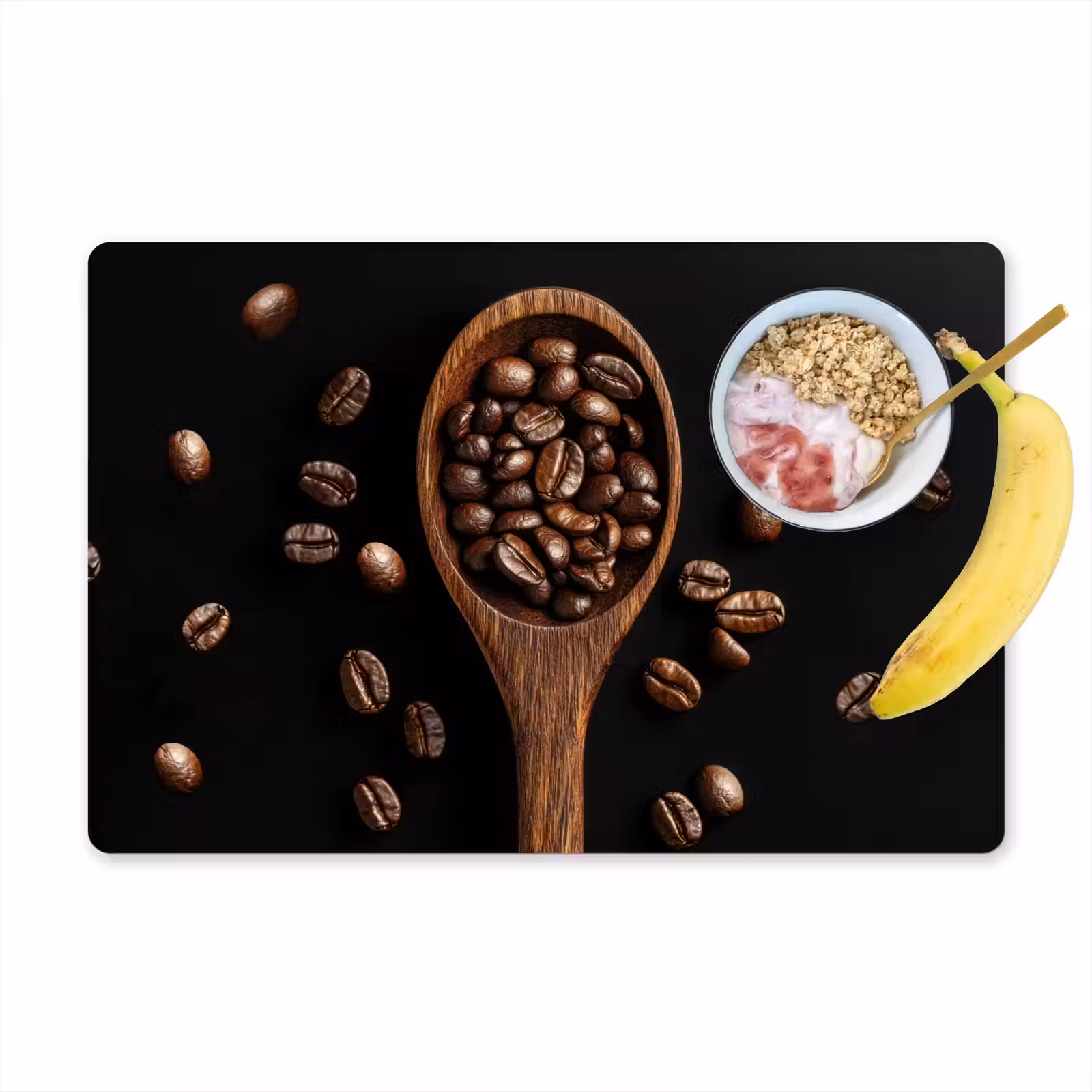 Sets de table - Bois - Noir - Grains de café — 1