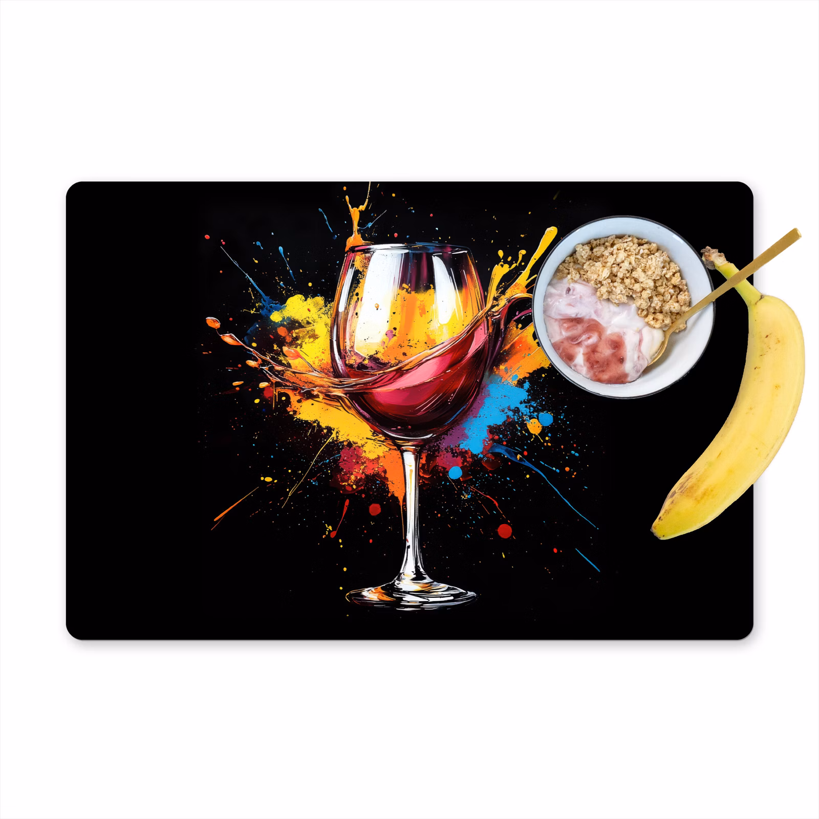 Sets de table - Vin - Verre - Graffiti - Boisson - Rouge - Peinture — 1