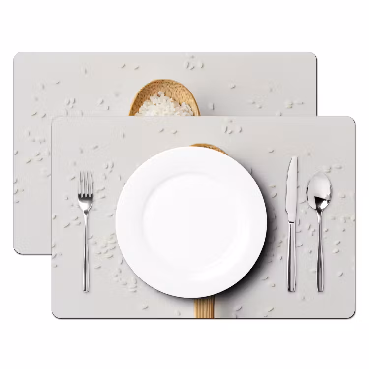 Sets de table - Bois - Cuillère - Riz — 2