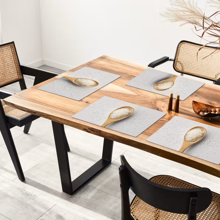 Sets de table - Bois - Cuillère - Riz — 4
