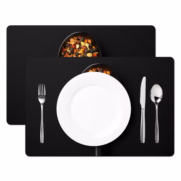 Sets de table - Herbes - Noir - Cuillère — 2