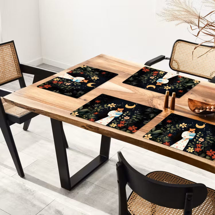 Sets de table - Mère - Enfant - Coloré - Fleurs — 4