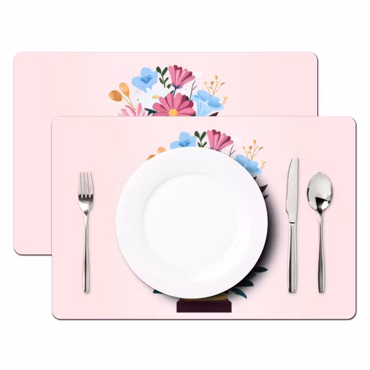 Sets de table - Trophée - Meilleure Maman - Fleurs - Colorées — 2