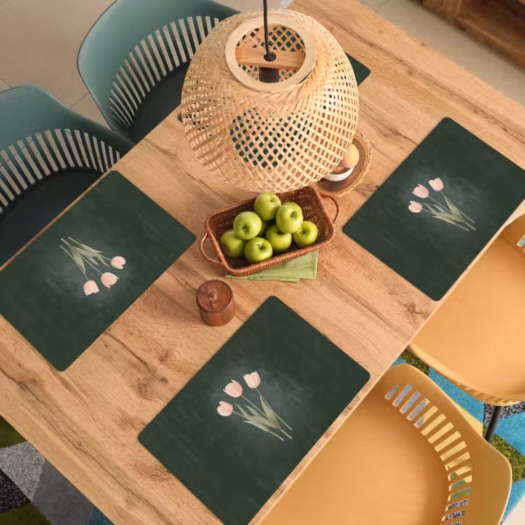 Sets de table - Tulipes - Amour - Vert foncé — 3
