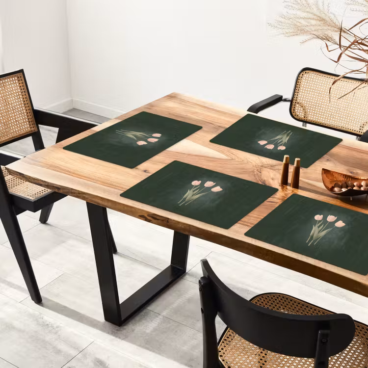 Sets de table - Tulipes - Amour - Vert foncé — 4