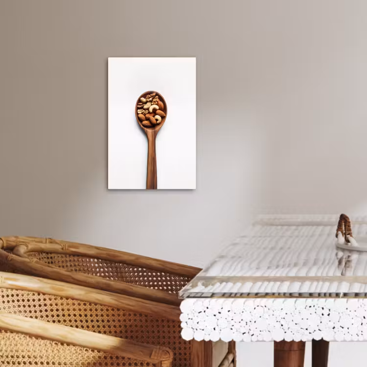 Tableau sur toile - Noyer - Blanc - Bois — 2