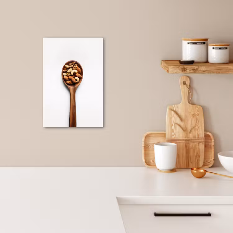 Tableau sur toile - Noyer - Blanc - Bois — 3