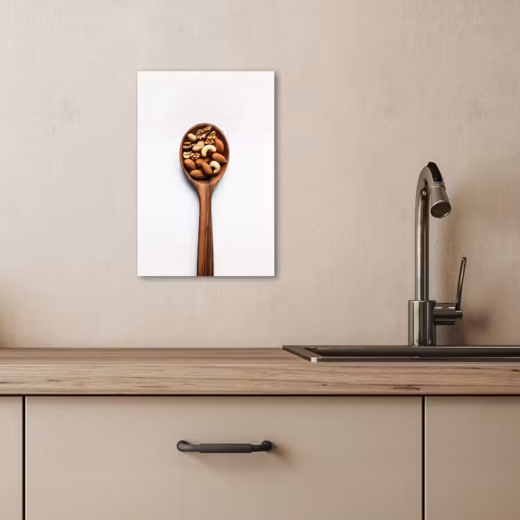 Tableau sur toile - Noyer - Blanc - Bois — 4