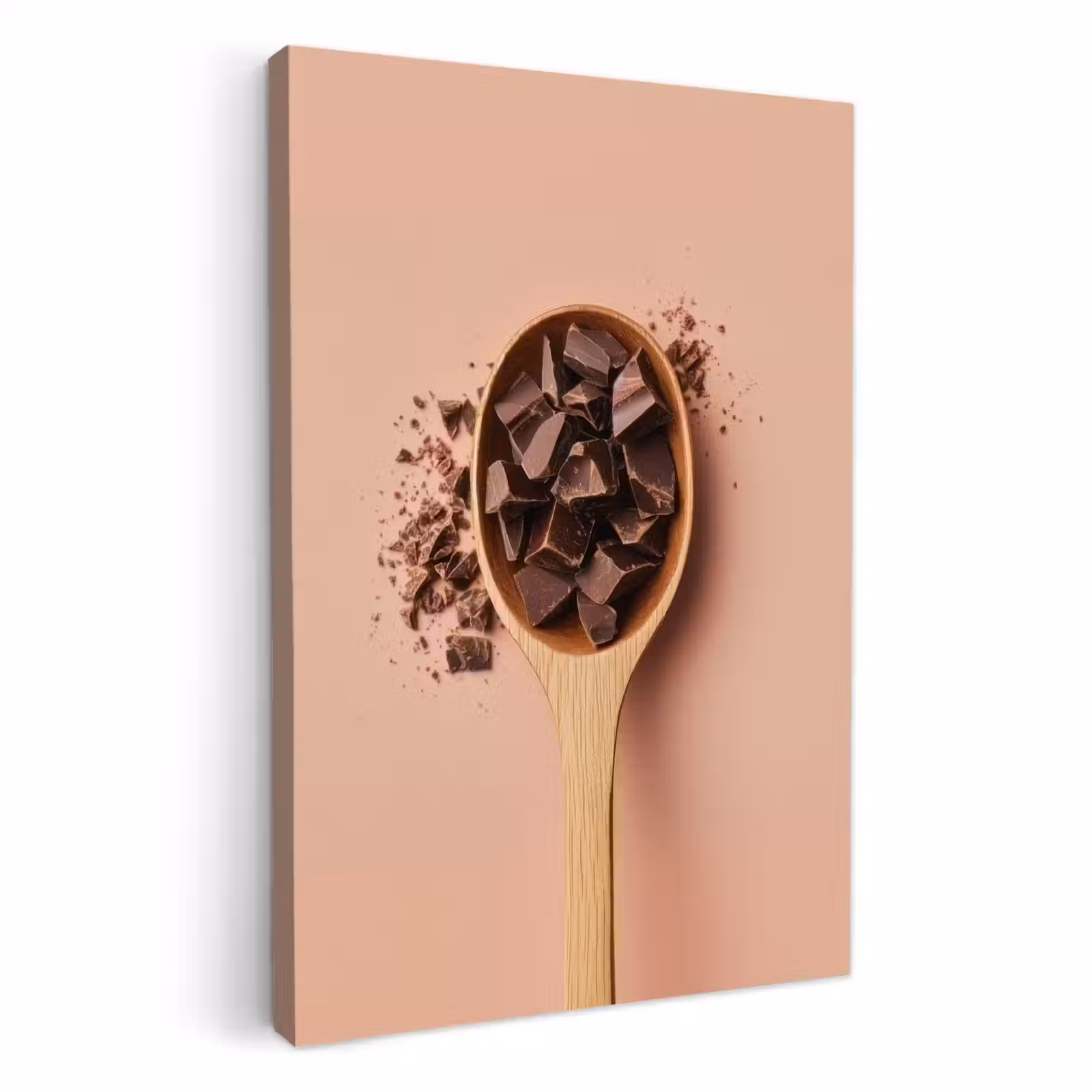 Tableau sur toile - Chocolat - Bois - Cuillère — 1