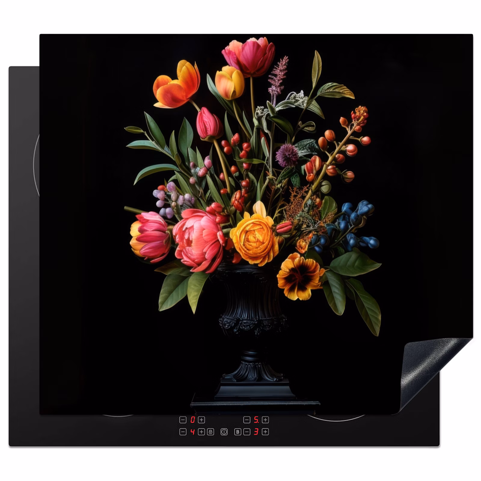 Protection plaque induction - Tulipes - Baies - Bouquet - Vase — 1