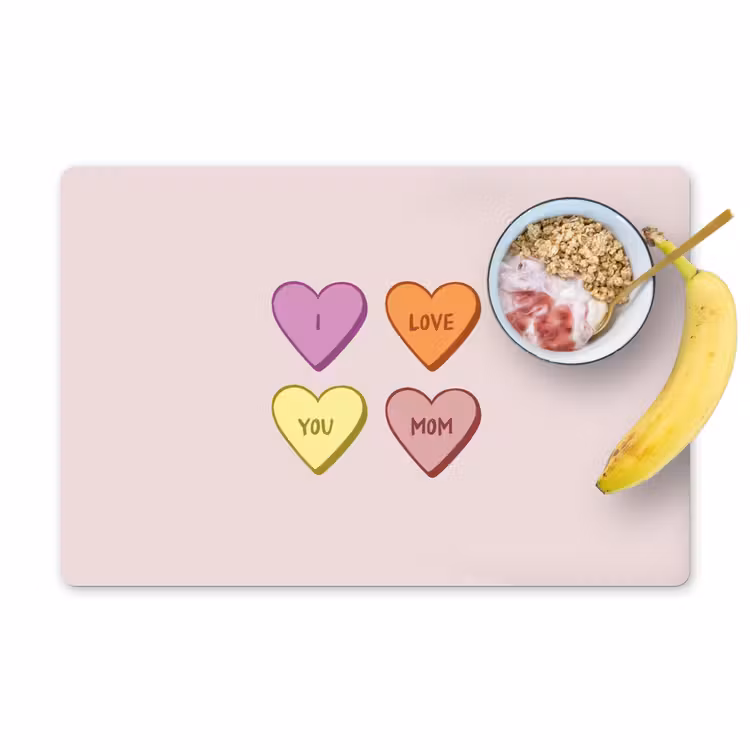 Sets de table - Coeurs - Pastel - Amour - Mère — 1