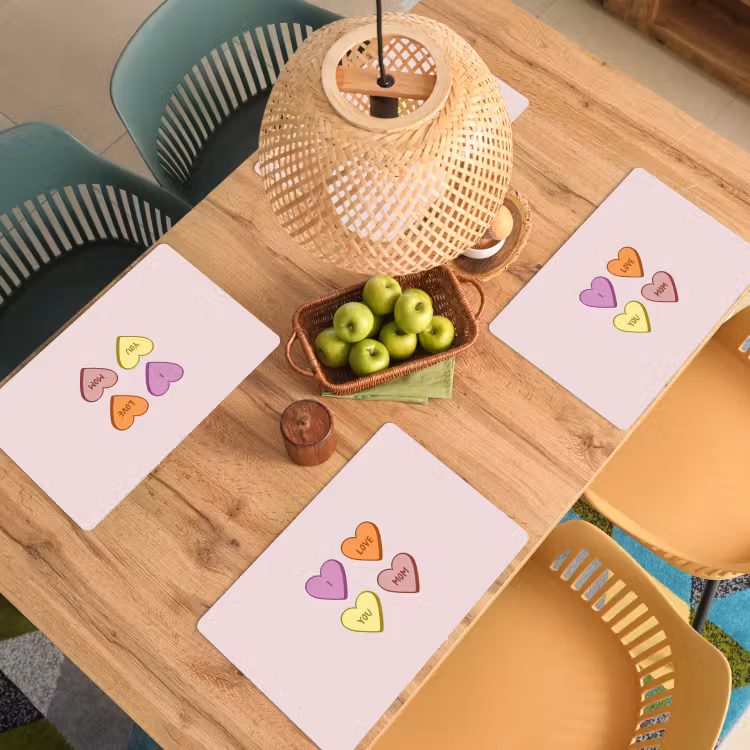Sets de table - Coeurs - Pastel - Amour - Mère — 3