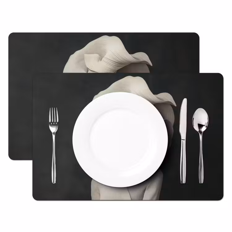 Sets de table en vinyle - Moderne - Femme - Chapeau — 2
