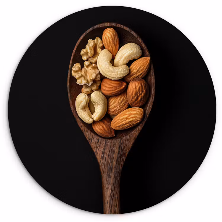 Tableau rond - Bois - Noyer - Noir — 1