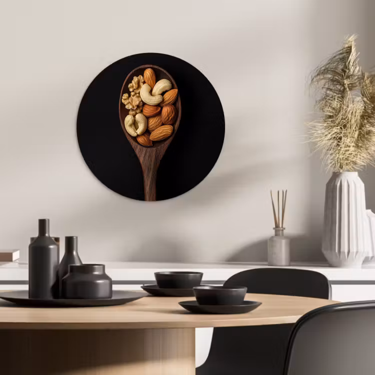 Tableau rond - Bois - Noyer - Noir — 2