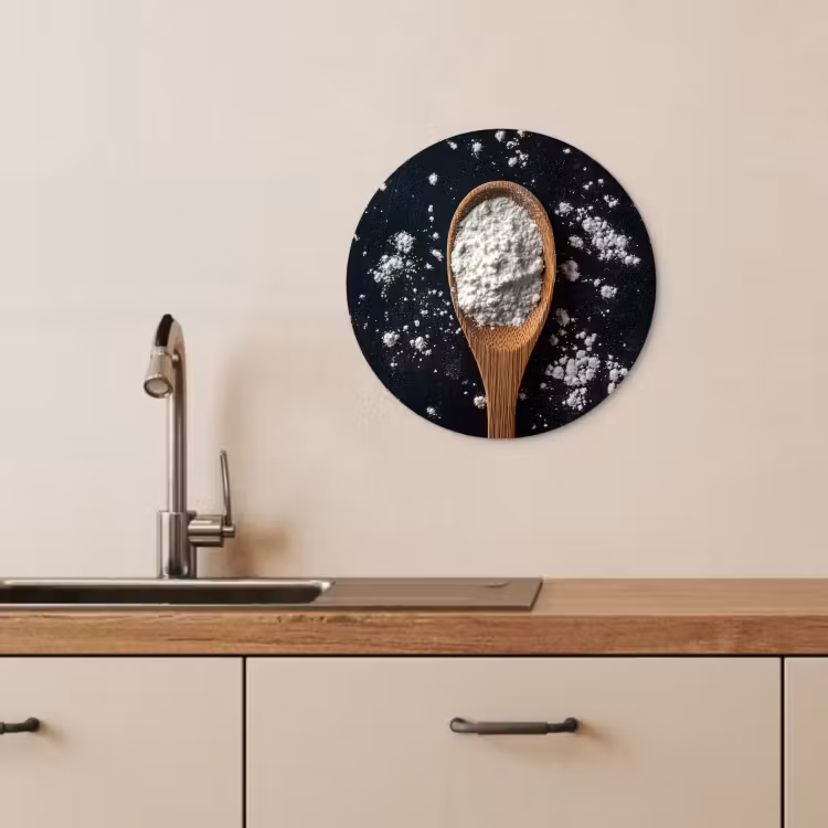 Tableau rond - Farine - Bois - Cuillère — 3