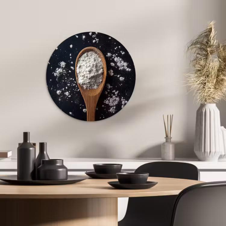 Tableau rond - Farine - Bois - Cuillère — 4