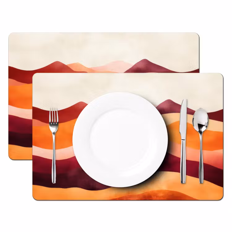 Sets de table en vinyle - Abstrait - Paysage - Vagues — 2