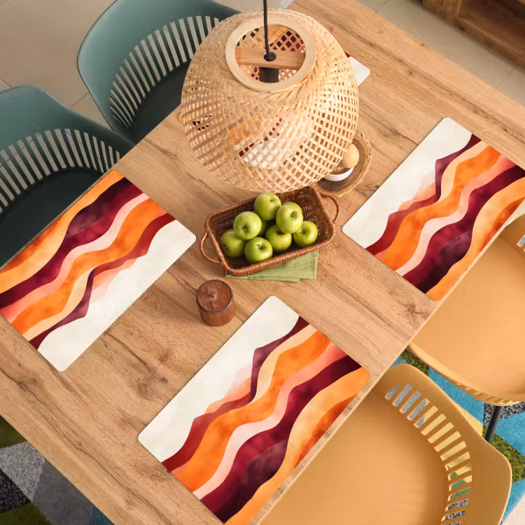 Sets de table en vinyle - Abstrait - Paysage - Vagues — 3