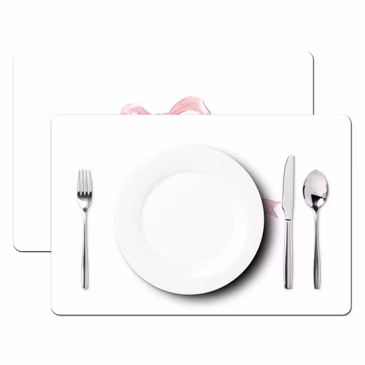 Sets de table - Cadeau - nœud - texte - rose — 2