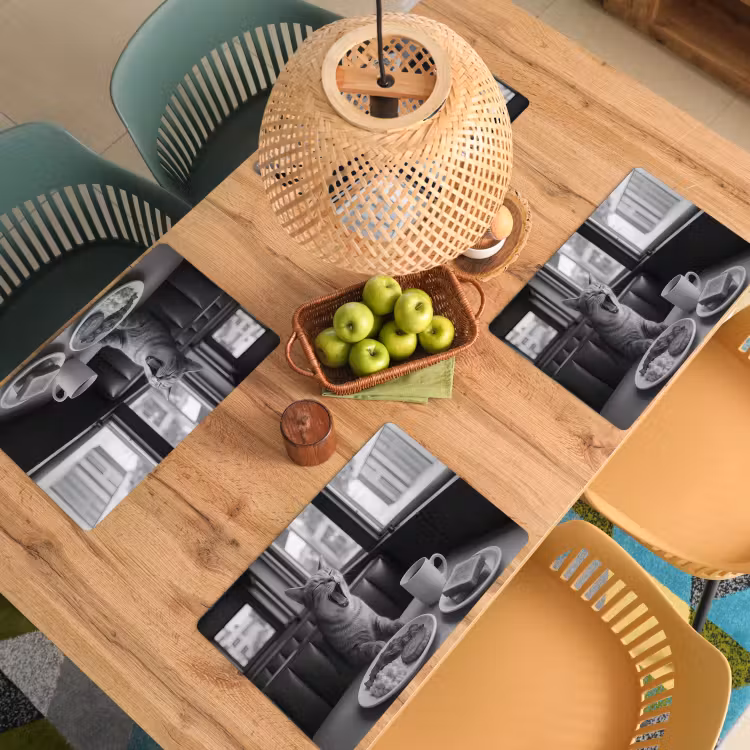 Sets de table - Chat - Café - Pain - Noir — 3