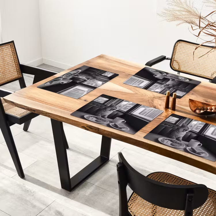 Sets de table - Chat - Café - Pain - Noir — 4
