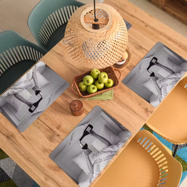 Sets de table - Draps - Bras - Vin - Verre — 3