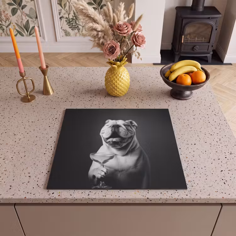 Protection plaque induction - Bouledogue - Chien - Verre — 3
