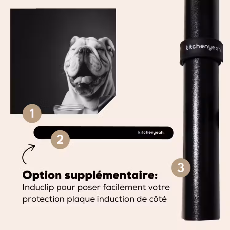 Protection plaque induction - Bouledogue - Chien - Verre — 8