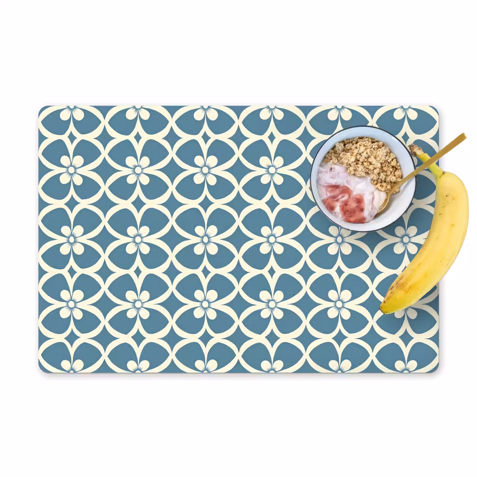 Set de table – 6 pièces - Motif - Symétrique - Bleu — 1