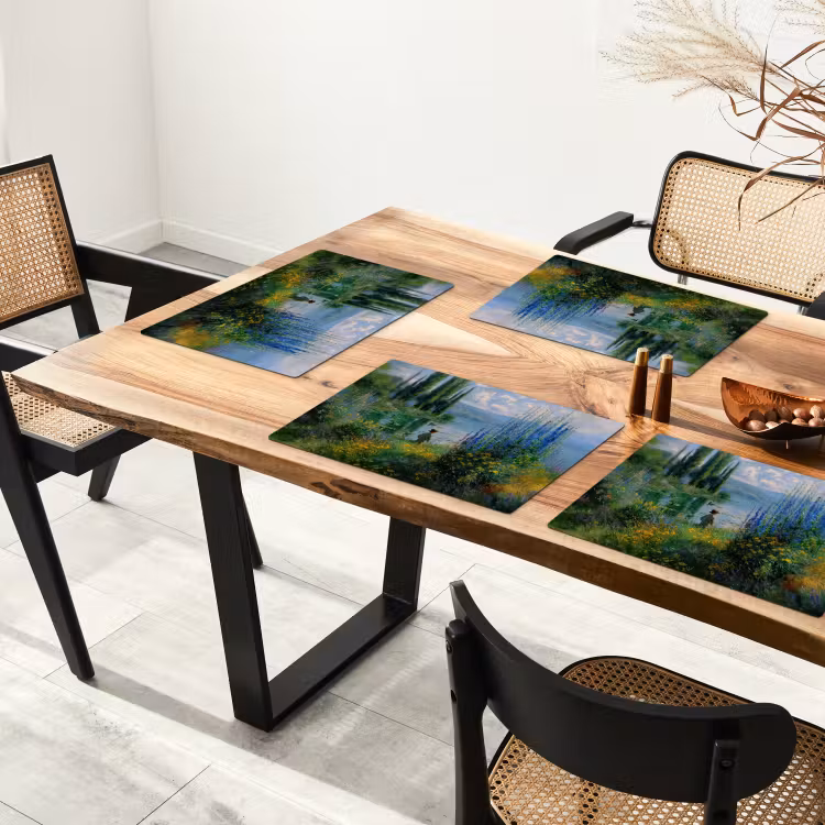 Sets de table en vinyle - Fleurs - Lac - Bergen - Vert — 4