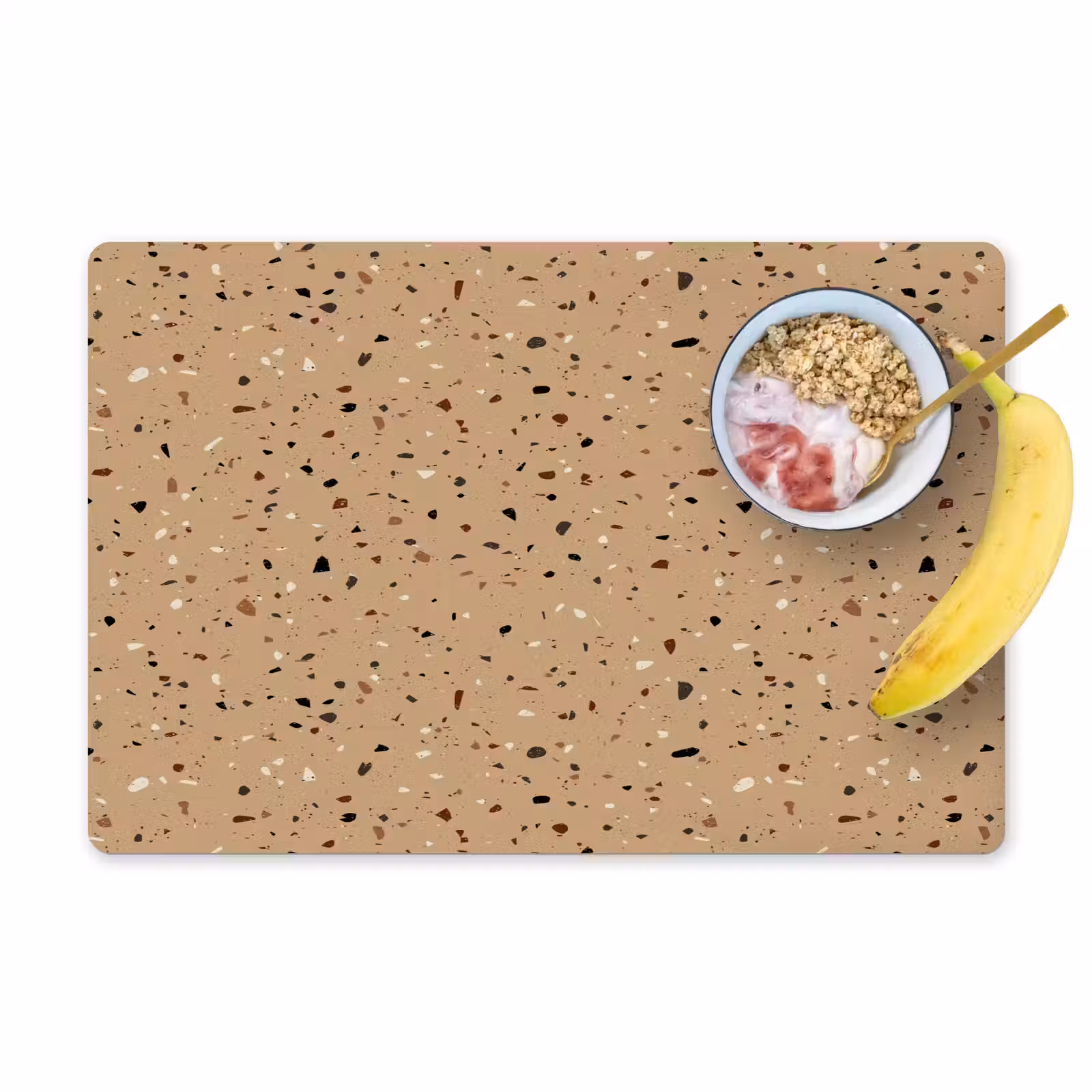 Sets de table en vinyle - Terrazzo - Motif - Beige — 1