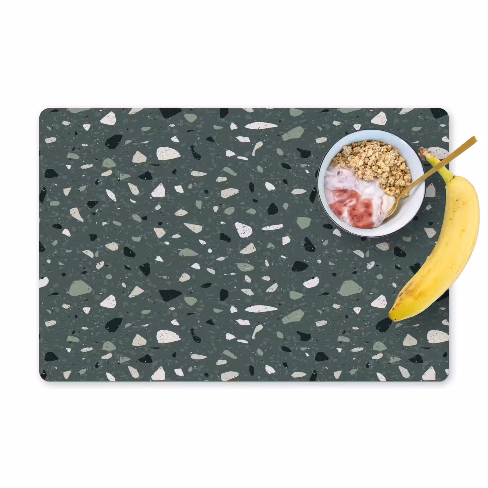 Sets de table en vinyle - Terrazzo - Motif - Coloré - Vert — 1