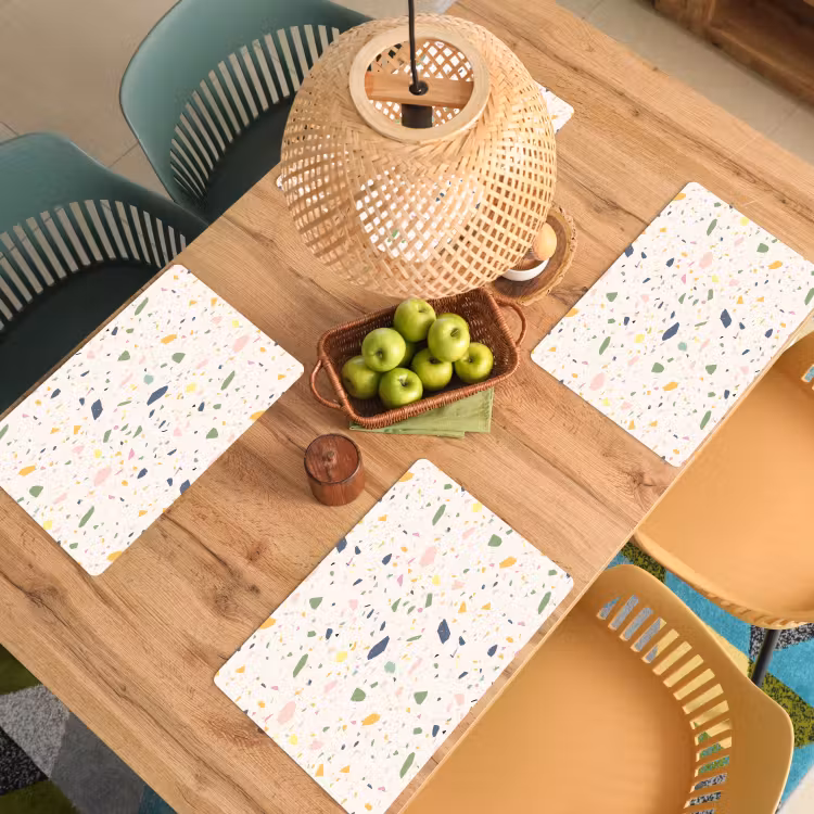 Sets de table en vinyle - Terrazzo - Motif - Coloré - Festival — 3