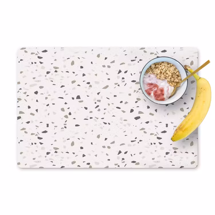 Sets de table en vinyle - Terrazzo - Motif - Crème — 1