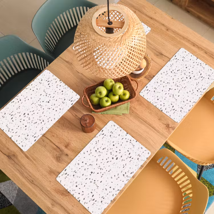 Sets de table en vinyle - Terrazzo - Motif - Crème — 3