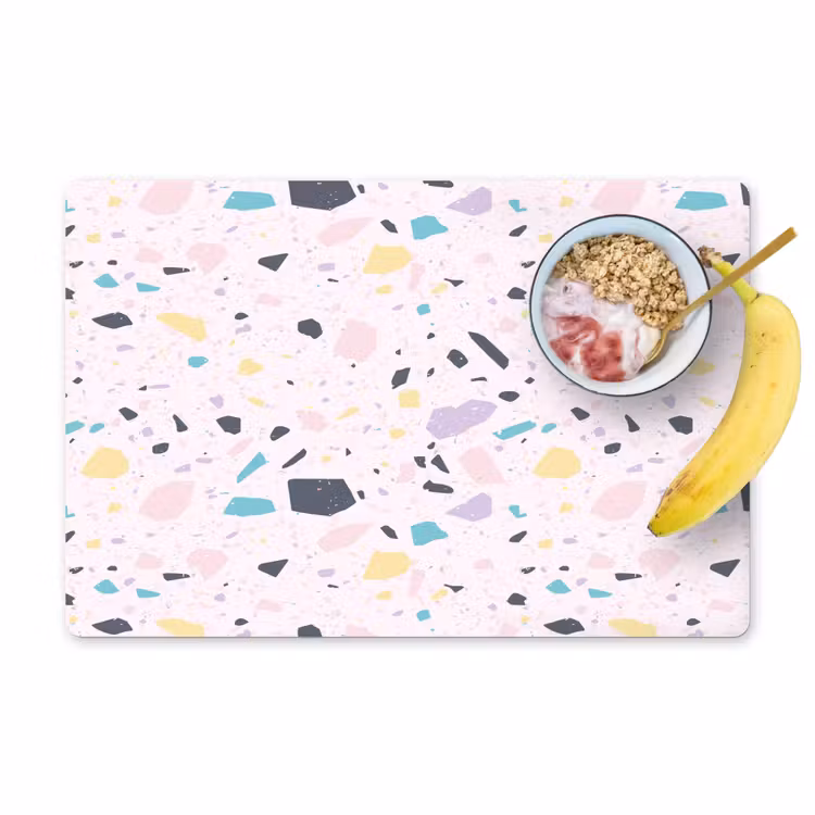 Sets de table en vinyle - Terrazzo - Motif - Doux - Bonbon — 1