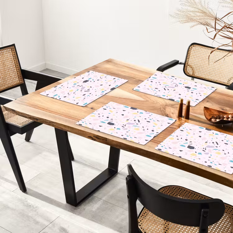 Sets de table en vinyle - Terrazzo - Motif - Doux - Bonbon — 4