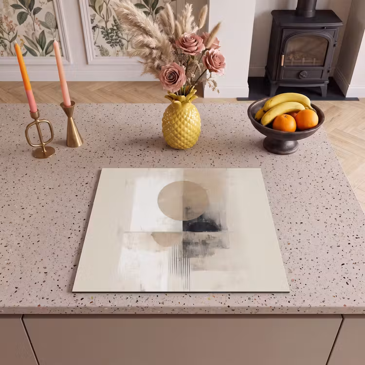 Protection plaque induction - Cercle - Composition - Profondeur - Beige — 3